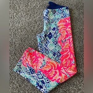 NWOT Lilly Pulitzer Size Small Leggings Luxletic Blue Orange Pink colors